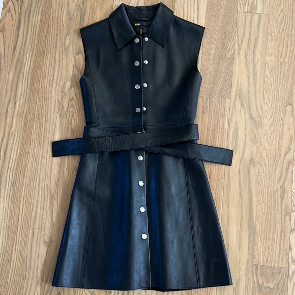 Maje leather dress